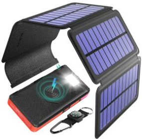 Solar Mobile Phone Charger Solar charger USB Solar charger 20000 mAh Wireless Solar Mobile Charger Solar Charging Adapter;  Folding Mobile Phone Mobil