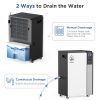 190 Pints Commercial Dehumidifier with 2.4 Gallons Water Tank, Intelligent Touch Panel