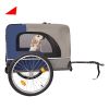 Tangkula Dog Bike Trailer, Breathable Mesh Dog Cart with 3 Entrances, Safety Flag, 8 Reflectors, Folding Pet Carrier Wagon with 20 Inch Wheels, Bicycl