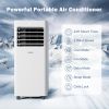 8,000 BTU Portable Air Conditioners, Portable AC Unit with Remote Control for Room up to 300 Sq.Ft, 3-in-1 Room Air Conditioner Work as Dehu & Fan & C