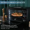 Simple Deluxe Toaster Oven with 20Litres Capacity,Compact Size Countertop Toaster, Easy to Control with Timer-Bake-Broil-Toast Setting, 1200W, Stainle