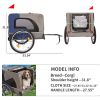 Tangkula Dog Bike Trailer, Breathable Mesh Dog Cart with 3 Entrances, Safety Flag, 8 Reflectors, Folding Pet Carrier Wagon with 20 Inch Wheels, Bicycl