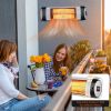 1500W Wall-Mounted Electric Heater Patio Infrared Heater with Remote Control