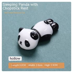 Cartoon Japanese Style Cute Animal Small Ceramic Ornaments Household Chopstick Holder (Option: 01 Daze Panda)