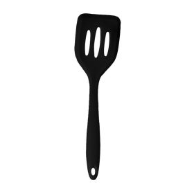 Thickened One-piece High Temperature Resistance Silicone Spatula (Color: Black)