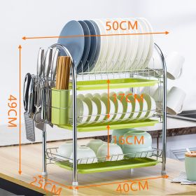 Multi-layer Floor Draining Bowl Rack Kitchen Shelf Countertop Dish Storage Knife And Fork Cabinet Dish Rack Storage Product (Option: 10 Style)