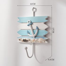 Ocean Style Home Ornament Hat-and-coat Hook Creative (Option: Set Of Four Iron Anchor Hooks-18 √ó 11cm)