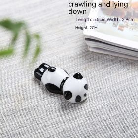 Creative Cute Little Panda Chopstick Holder Ceramic Decoration Home (Option: Crawling And Lying)