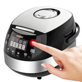 5 Core Asian Rice Cooker • Large Rice Maker • w 15 Preset • Large Touch Screen • Nonstick Inner Pot • 21 Cups Capacity - RC 0502 (Color: Silver Black)