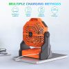 Camping Fan Rechargeable, 10400mAh Portable Fan with LED Lantern, USB Battery Operated Tent Fan for Camping with Hook, 270¬∞ Rotation Personal Fan for