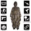 Kylebooker 3D Maple Leafy Hunting Camouflage Poncho Ghillie Suit Sniper Clothing Camo Cape Cloak